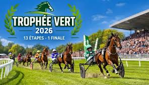 Trophée vert avec les dates